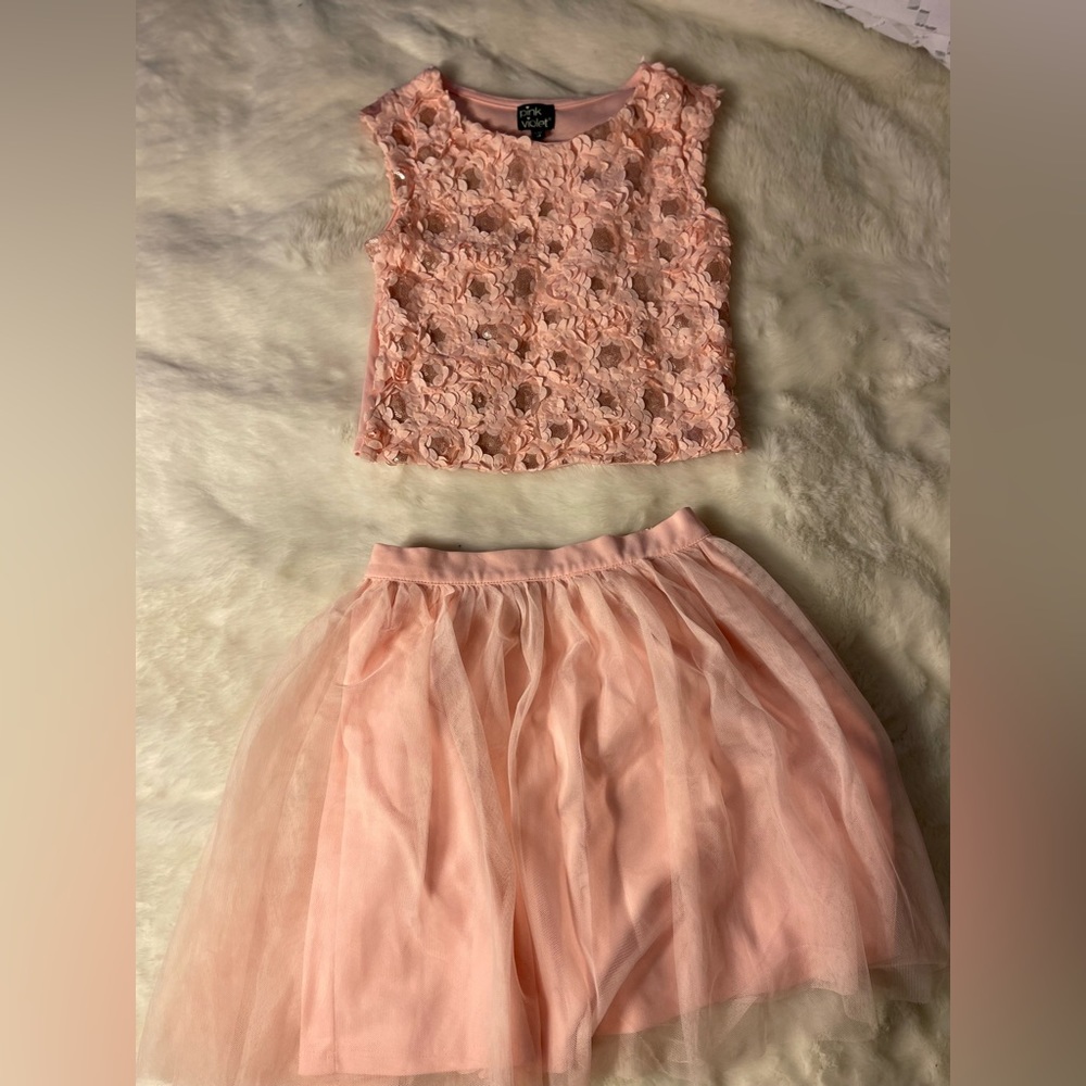 Kids pink flower set
